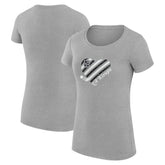Los Angeles Kings G-III 4Her by Carl Banks Women's Super-Slim Fit Lightweight Heart T-Shirt For Sale