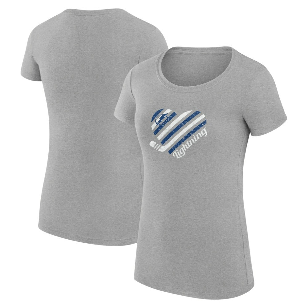 Tampa Bay Lightning G-III 4Her by Carl Banks Women's Super-Slim Fit Lightweight Heart T-Shirt Online