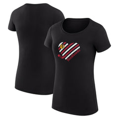 Chicago Blackhawks G-III 4Her by Carl Banks Women's Super-Slim Fit Lightweight Heart T-Shirt Sale