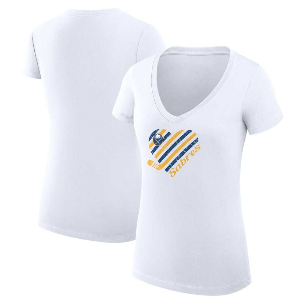 Buffalo Sabres G-III 4Her by Carl Banks Women's Super-Slim Fit Lightweight Heart V-Neck T-Shirt Online