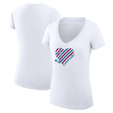 Colorado Avalanche G-III 4Her by Carl Banks Women's Super-Slim Fit Lightweight Heart V-Neck T-Shirt Sale