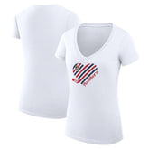 Florida Panthers G-III 4Her by Carl Banks Women's Super-Slim Fit Lightweight Heart V-Neck T-Shirt Sale