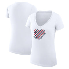 Washington Capitals G-III 4Her by Carl Banks Women's Super-Slim Fit Lightweight Heart V-Neck T-Shirt Online