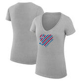 Colorado Avalanche G-III 4Her by Carl Banks Women's Super-Slim Fit Lightweight Heart V-Neck T-Shirt Discount