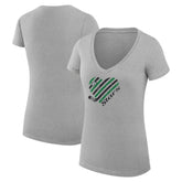 Dallas Stars G-III 4Her by Carl Banks Women's Super-Slim Fit Lightweight Heart V-Neck T-Shirt For Sale