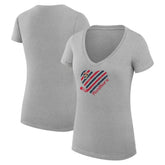 Florida Panthers G-III 4Her by Carl Banks Women's Super-Slim Fit Lightweight Heart V-Neck T-Shirt Outlet