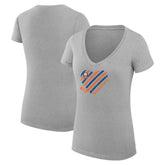 New York Islanders G-III 4Her by Carl Banks Women's Super-Slim Fit Lightweight Heart V-Neck T-Shirt Online