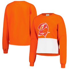 Tampa Bay Buccaneers Refried Apparel Women's Retro Cropped Tri-Blend Pullover Sweatshirt