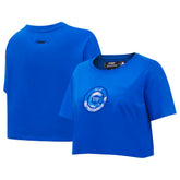 Chicago Cubs Pro Standard Women's Painted Sky Boxy Cropped T-Shirt | MLB Shop