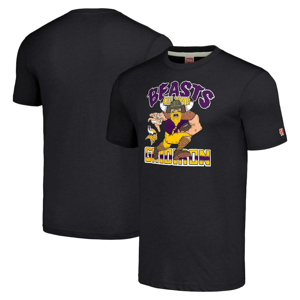 Minnesota Vikings Homage Unisex Monsters of the Gridiron Halloween Tri-Blend T-Shirt