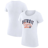 Detroit Tigers G-III 4Her by Carl Banks Women's Super-Slim Fit Lightweight Filigree Team T-Shirt | MLB Outlet