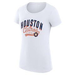 Houston Astros G-III 4Her by Carl Banks Women's Super-Slim Fit Lightweight Filigree Team T-Shirt | MLB For sale