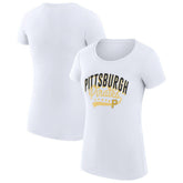 Pittsburgh Pirates G-III 4Her by Carl Banks Women's Super-Slim Fit Lightweight Filigree Team T-Shirt | MLB Outlet