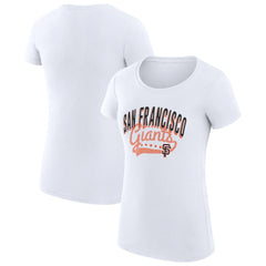 San Francisco Giants G-III 4Her by Carl Banks Women's Super-Slim Fit Lightweight Filigree Team T-Shirt | MLB Outlet