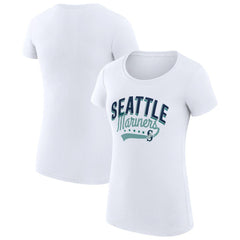 Seattle Mariners G-III 4Her by Carl Banks Women's Super-Slim Fit Lightweight Filigree Team T-Shirt | MLB US