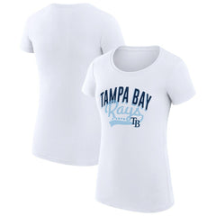 Tampa Bay Rays G-III 4Her by Carl Banks Women's Super-Slim Fit Lightweight Filigree Team T-Shirt | MLB Near me