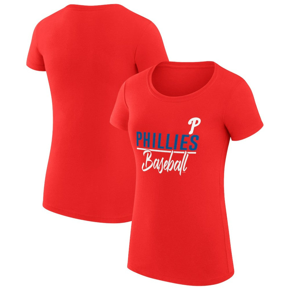 Philadelphia Phillies G-III 4Her by Carl Banks Women's Super-Slim Fit Lightweight Team Graphic T-Shirt | MLB Online