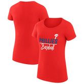 Philadelphia Phillies G-III 4Her by Carl Banks Women's Super-Slim Fit Lightweight Team Graphic T-Shirt | MLB Online