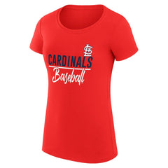 St. Louis Cardinals G-III 4Her by Carl Banks Women's Super-Slim Fit Lightweight Team Graphic T-Shirt | MLB Outlet
