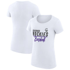 Colorado Rockies G-III 4Her by Carl Banks Women's Super-Slim Fit Lightweight Team Graphic T-Shirt | MLB Discount