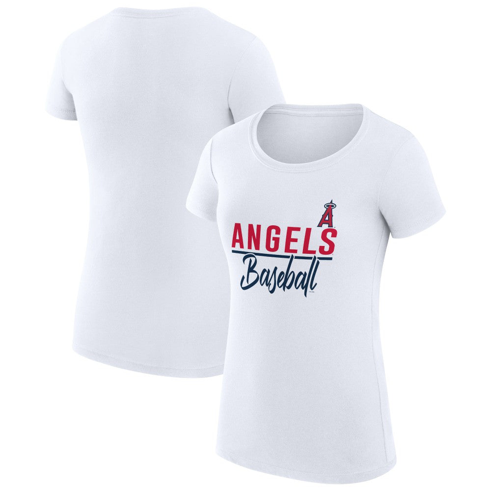 Los Angeles Angels G-III 4Her by Carl Banks Women's Super-Slim Fit Lightweight Team Graphic T-Shirt | MLB Outlet