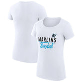 Miami Marlins G-III 4Her by Carl Banks Women's Super-Slim Fit Lightweight Team Graphic T-Shirt | MLB On Sale