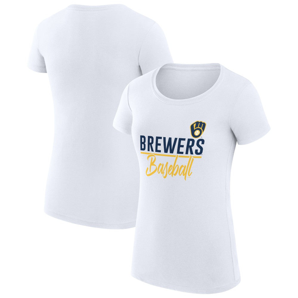Milwaukee Brewers G-III 4Her by Carl Banks Women's Super-Slim Fit Lightweight Team Graphic T-Shirt | MLB Shop