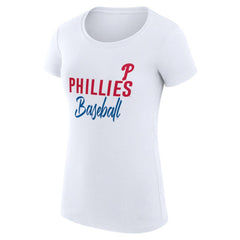 Philadelphia Phillies G-III 4Her by Carl Banks Women's Super-Slim Fit Lightweight Team Graphic T-Shirt | MLB On Sale