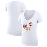 Baltimore Orioles G-III 4Her by Carl Banks Women's Super-Slim Fit Lightweight Team Graphic V-Neck T-Shirt | MLB Near me
