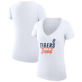 Detroit Tigers G-III 4Her by Carl Banks Women's Super-Slim Fit Lightweight Team Graphic V-Neck T-Shirt | MLB Discount