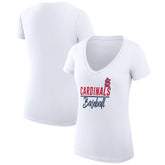 St. Louis Cardinals G-III 4Her by Carl Banks Women's Super-Slim Fit Lightweight Team Graphic V-Neck T-Shirt | MLB Shop