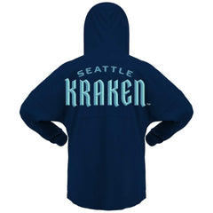 Seattle Kraken Fanatics Women's Jersey Lace-Up V-Neck Long Sleeve Hoodie T-Shirt Sale
