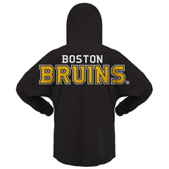 Boston Bruins Fanatics Women's Jersey Lace-Up V-Neck Long Sleeve Hoodie T-Shirt Discount
