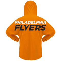 Philadelphia Flyers Fanatics Women's Jersey Lace-Up V-Neck Long Sleeve Hoodie T-Shirt Outlet