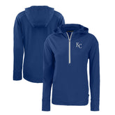 Kansas City Royals Cutter & Buck Women's Daybreak Eco Recycled Half-Zip Hoodie | MLB On Sale