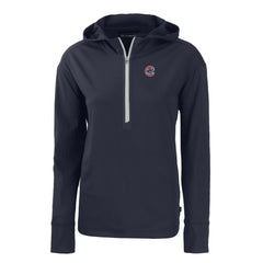 Chicago Cubs Cutter & Buck Women's Daybreak Eco Recycled Half-Zip Hoodie | MLB Shop