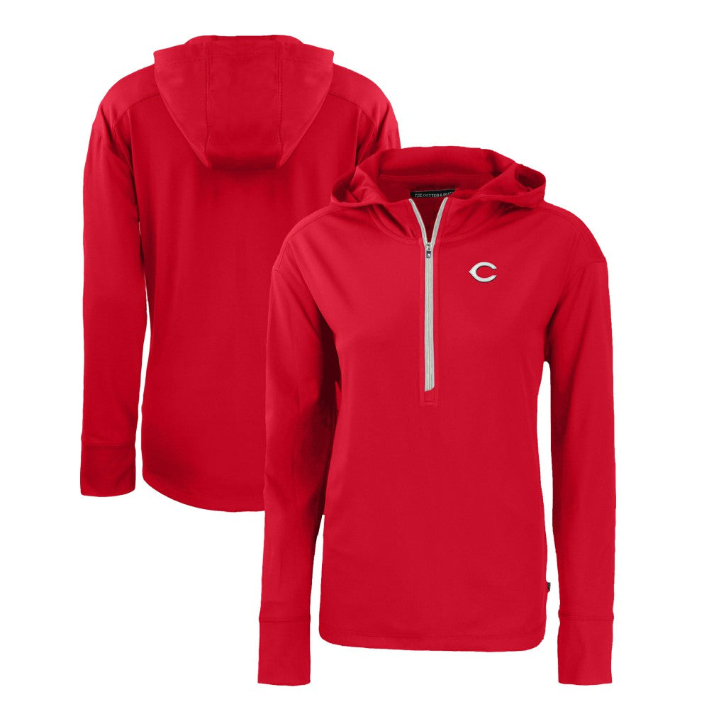 Cincinnati Reds Cutter & Buck Women's Daybreak Eco Recycled Half-Zip Hoodie | MLB Online