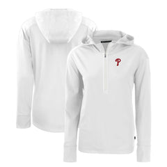 Philadelphia Phillies Cutter & Buck Women's Daybreak Eco Recycled Half-Zip Hoodie | MLB Sale