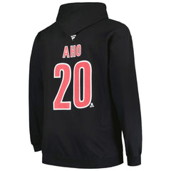 Sebastian Aho Carolina Hurricanes Profile Big & Tall Name & Number Pullover Hoodie Discount