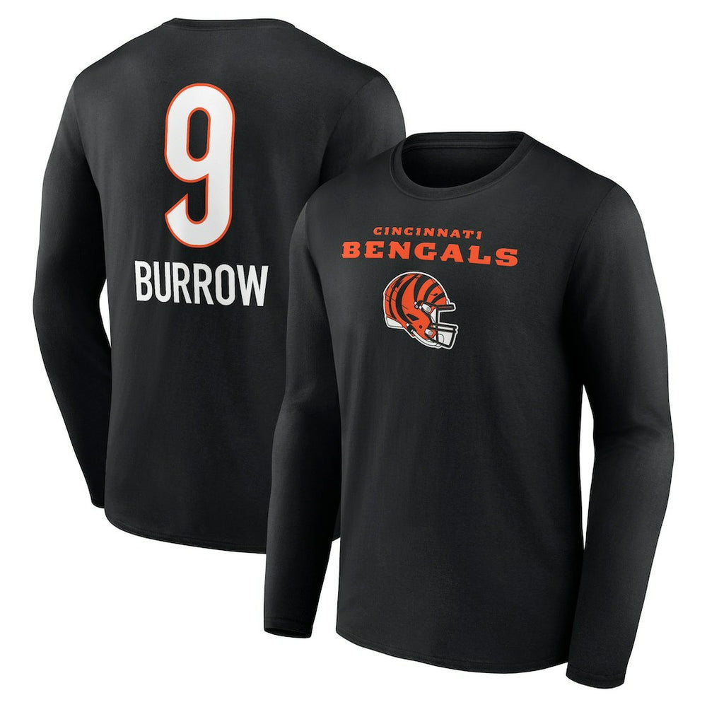 Cincinnati Bengals Joe Burrow Team Wordmark Long Sleeve T-Shirt