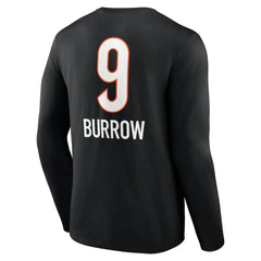 Cincinnati Bengals Joe Burrow Team Wordmark Long Sleeve T-Shirt