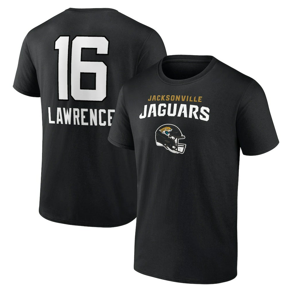 Jacksonville Jaguars Trevor Lawrence Team Wordmark Name & Number T-Shirt