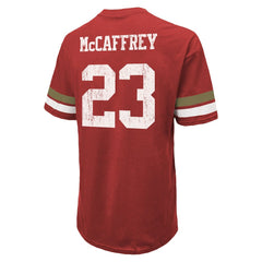 San Francisco 49ers Christian McCaffrey Majestic Threads Name & Number Oversized Fit T-Shirt