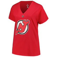 Jack Hughes New Jersey Devils Fanatics Women's Plus Size Name & Number T-Shirt Outlet