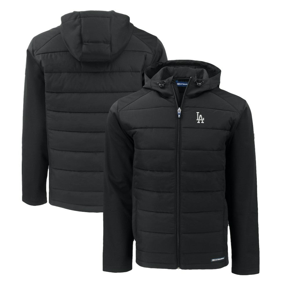 Los Angeles Dodgers Cutter & Buck Evoke Hybrid Eco Softshell Recycled Full-Zip Hoodie | MLB Outlet