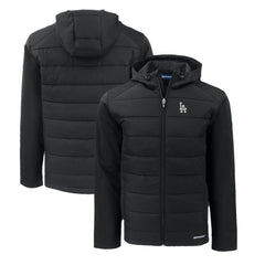 Los Angeles Dodgers Cutter & Buck Evoke Hybrid Eco Softshell Recycled Full-Zip Hoodie | MLB Outlet