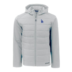 Los Angeles Dodgers Cutter & Buck Evoke Hybrid Eco Softshell Recycled Full-Zip Hoodie | MLB On Sale