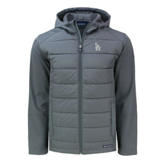 Los Angeles Dodgers Cutter & Buck Evoke Hybrid Eco Softshell Recycled Full-Zip Hoodie | MLB Discount