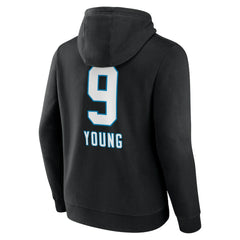Carolina Panthers Bryce Young Team Wordmark Name & Number Pullover Hoodie