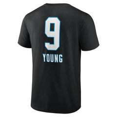 Carolina Panthers Bryce Young Team Wordmark Name & Number T-Shirt
